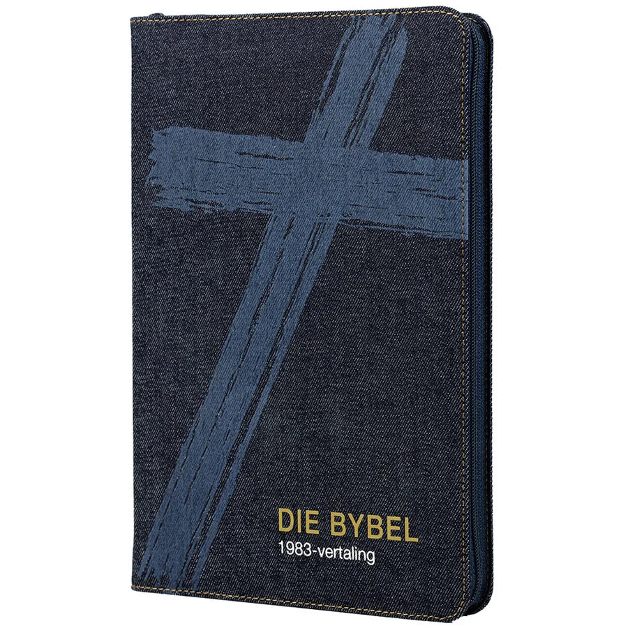 AFRIKAANS 1983 volledige Bybel, Mediumgrootte, Denimomslag