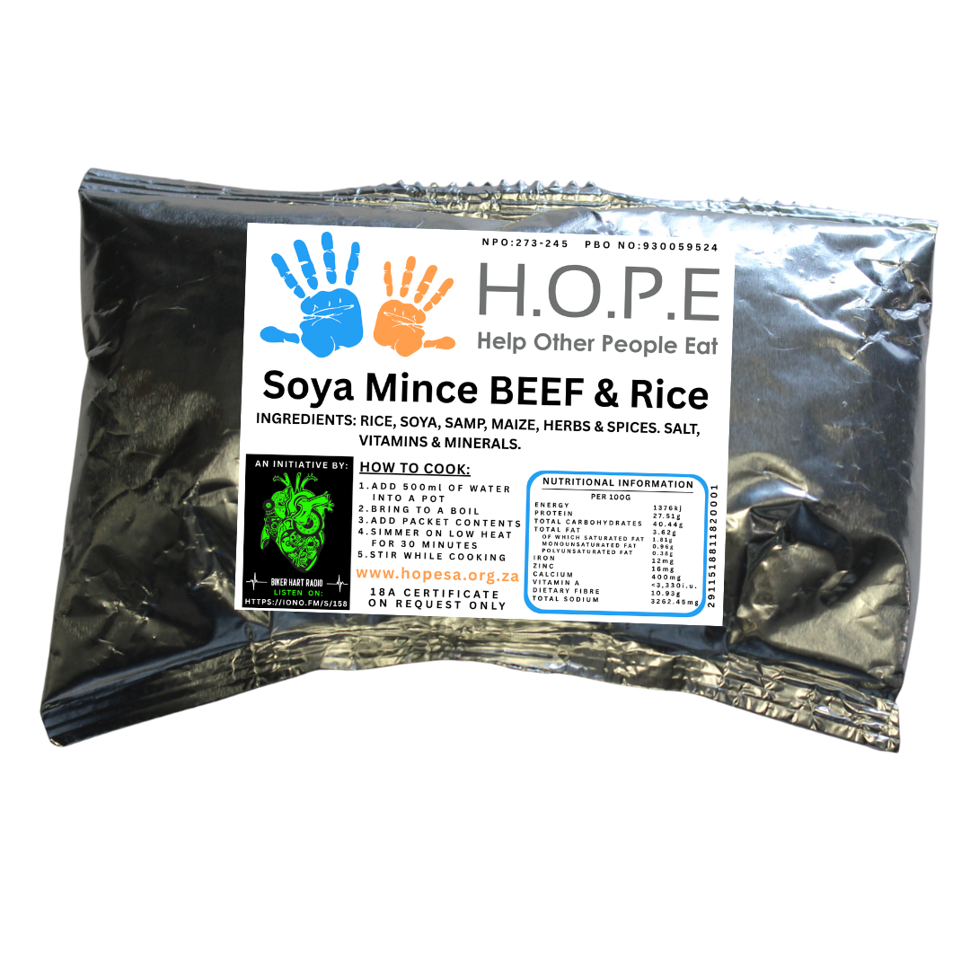BikerHart H.O.P.E 1 (125g) Serve 2 (Soya Mince BEEF & Rice)