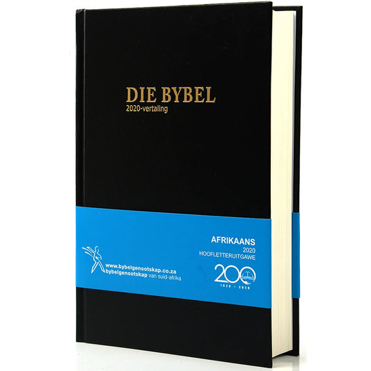 AFRIKAANS 2020 volledige Bybel, Hoofletteruitgawe, Mediumgrootte, Swart hardeband