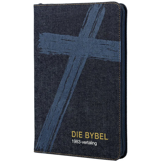 AFRIKAANS 1983 volledige Bybel, Mediumgrootte, Denimomslag