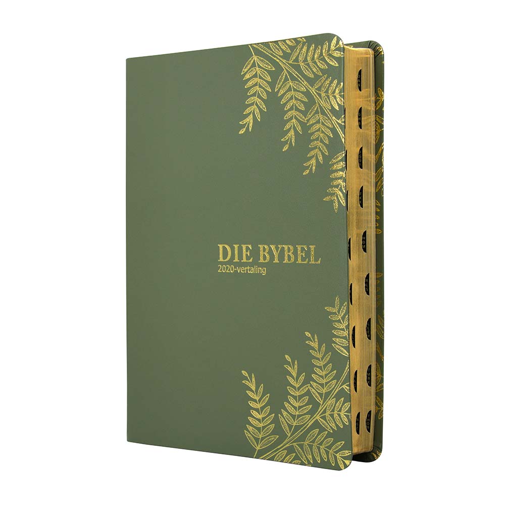 AFRIKAANS 2020 volledige Bybel, Mediumgrootte, Olyfgroen blaar