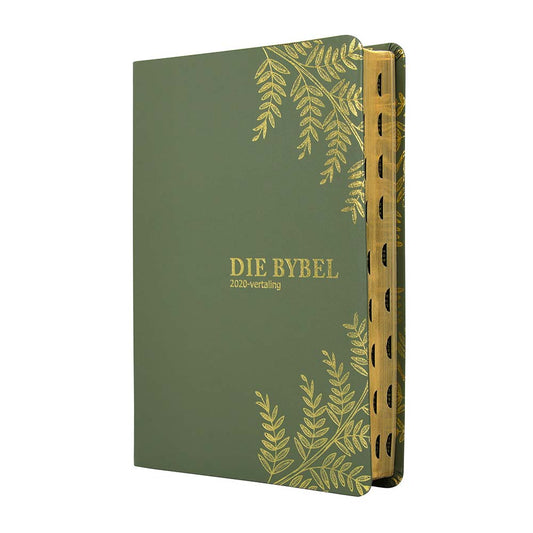 AFRIKAANS 2020 volledige Bybel, Mediumgrootte, Olyfgroen blaar